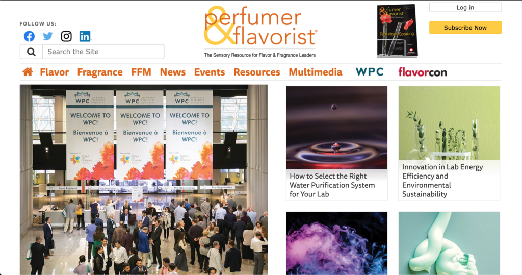 Perfumer & Flavorist Home Page